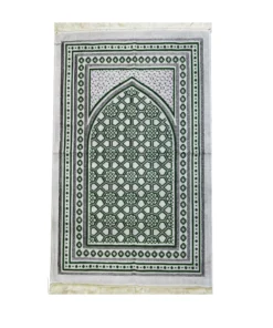 Muslimische Gebetsteppich Namaz LIK Seccade Gebets Matte Salah Sejadah Islamic Prayer mat Rug grün