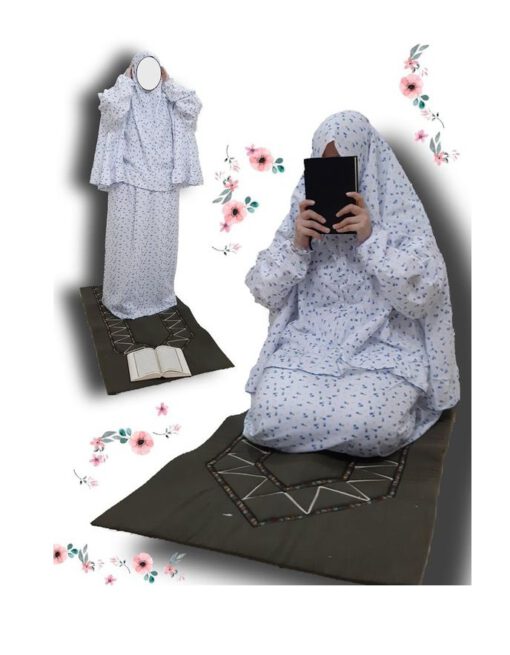 Gebetskleid Damen 2 teilig Einheitsgröße mit Ärmel Damen islam kleidung