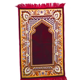 Muslimischer Gebetsteppich und Gebetsperlen