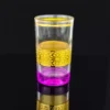 12Set Marokkanische Teegläser Silber / Mehrfarbig / Transparent Glaeser Bunt Transparant Gold