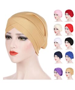 Muslimische Zopf Kopf Hijab Turban Wrap Cover Krebs Chemo Kappe Hut