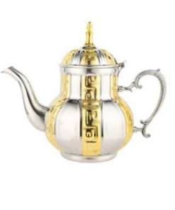 Teekanne Silber Gold orientalisch