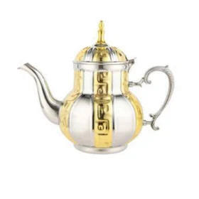 Teekanne Silber Gold orientalisch