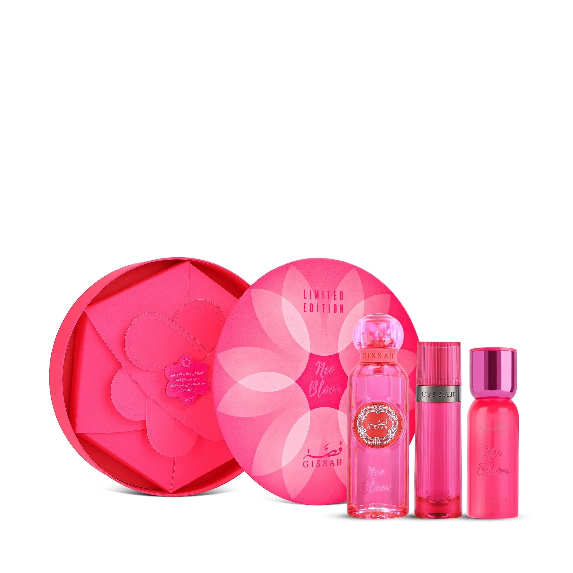 Neo Bloom Gissah Set - 75ml Parfum - 65ml Haarmist - 20ml Parfumöl – Bild 2