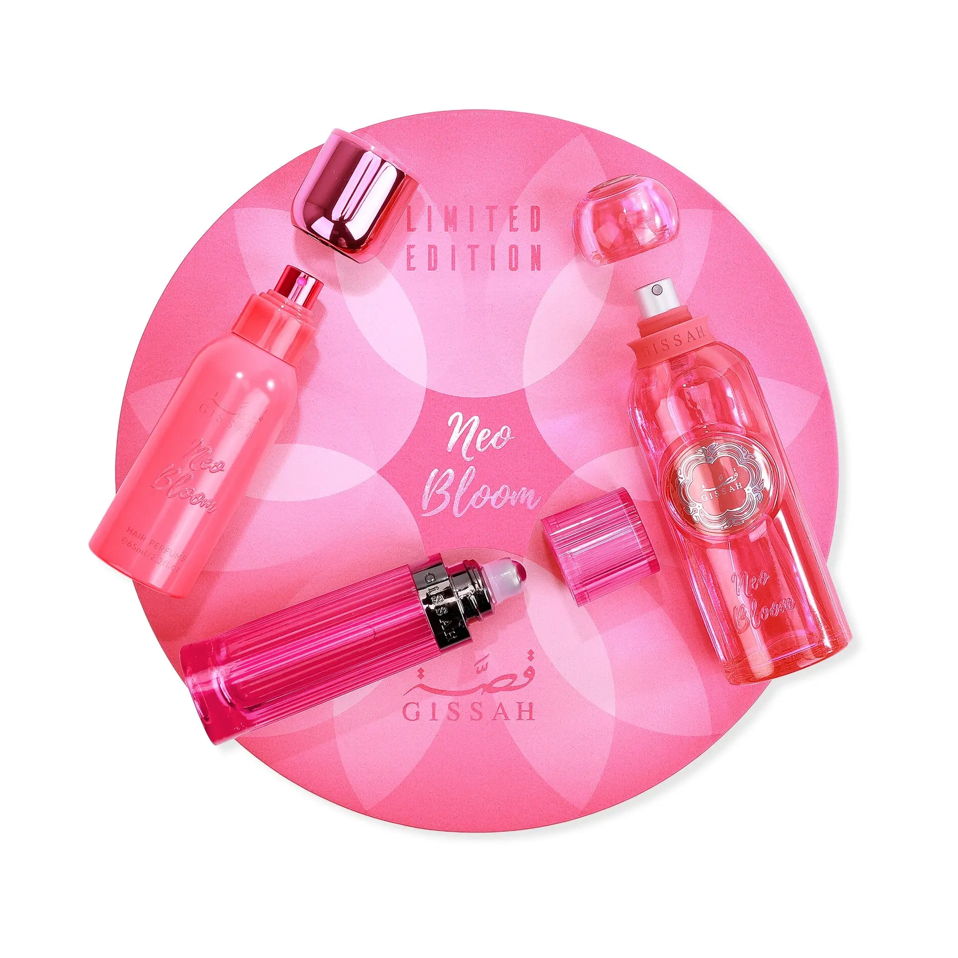 Neo Bloom Gissah Set - 75ml Parfum - 65ml Haarmist - 20ml Parfumöl